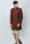 Dark Brown Anghrakha style Indo western