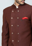 Dark Brown Anghrakha style Indo western