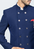 Navy Blue Anghrakha style Indo western