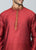 Embroidered Red Kurta Set