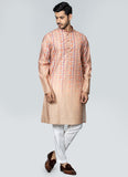 Ombre Printed Kurta Set Beige