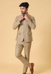 Men's Khaki Linen Co-ord - Comfortable and Stylish

