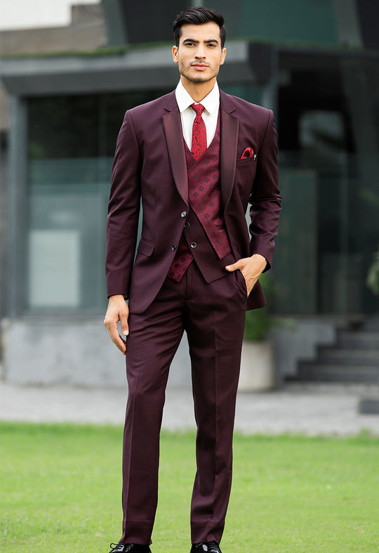 Buy Latest Party Wear Suits for Men - Black Party Wear Suit, Mens Party  Wear Dresses Online India - Bonsoir – Tagged Color_wine