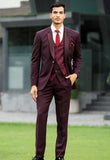 Wine notch lapel designer vest