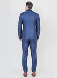 Blue shawl collar suit