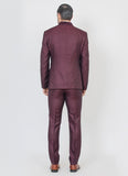 Wine Shawl collar suit