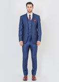 Blue shawl collar suit