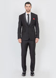 Black Peak Lapel Tuxedo Suit