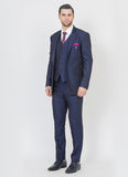 Navy Peak Lapel Suit