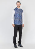 Blue Digital Print  Jacket